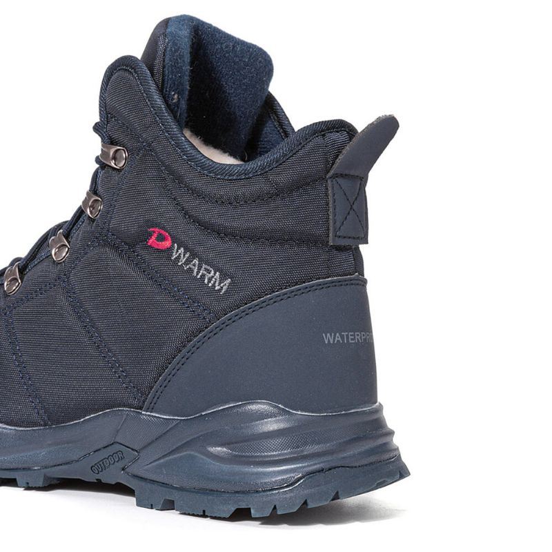 Heren Veterschoenen Antislip Waterdicht Plus Fluwelen Dikker Winter Warme Snowboots Casual Wandelschoenen