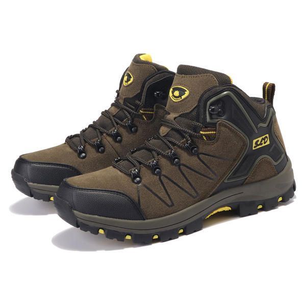 Heren Warme Voering Laarzen Outdoor Wandelen Hoge Top Sportschoenen