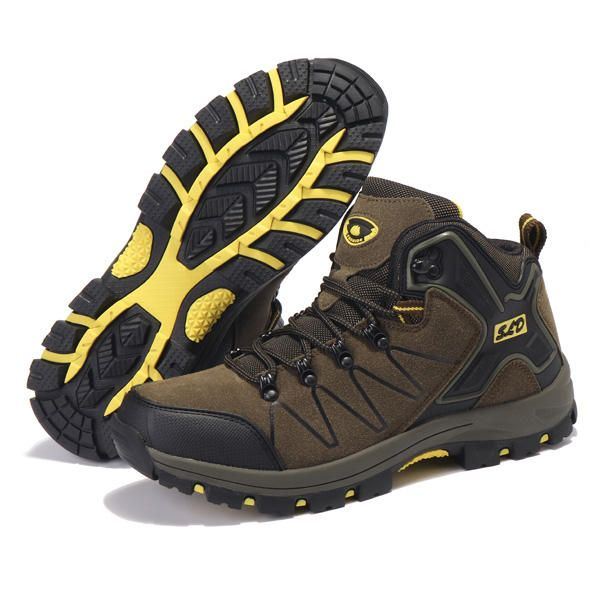 Heren Warme Voering Laarzen Outdoor Wandelen Hoge Top Sportschoenen