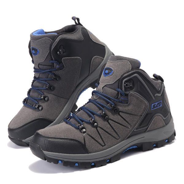 Heren Warme Voering Laarzen Outdoor Wandelen Hoge Top Sportschoenen