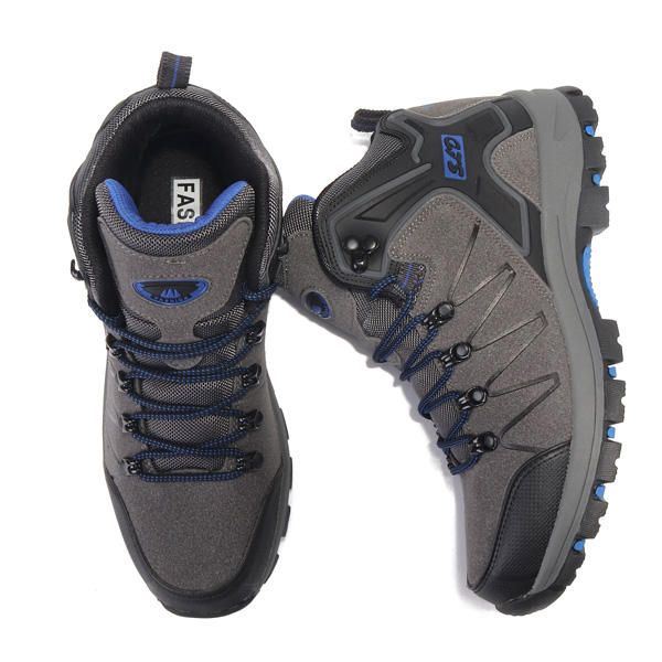 Heren Warme Voering Laarzen Outdoor Wandelen Hoge Top Sportschoenen