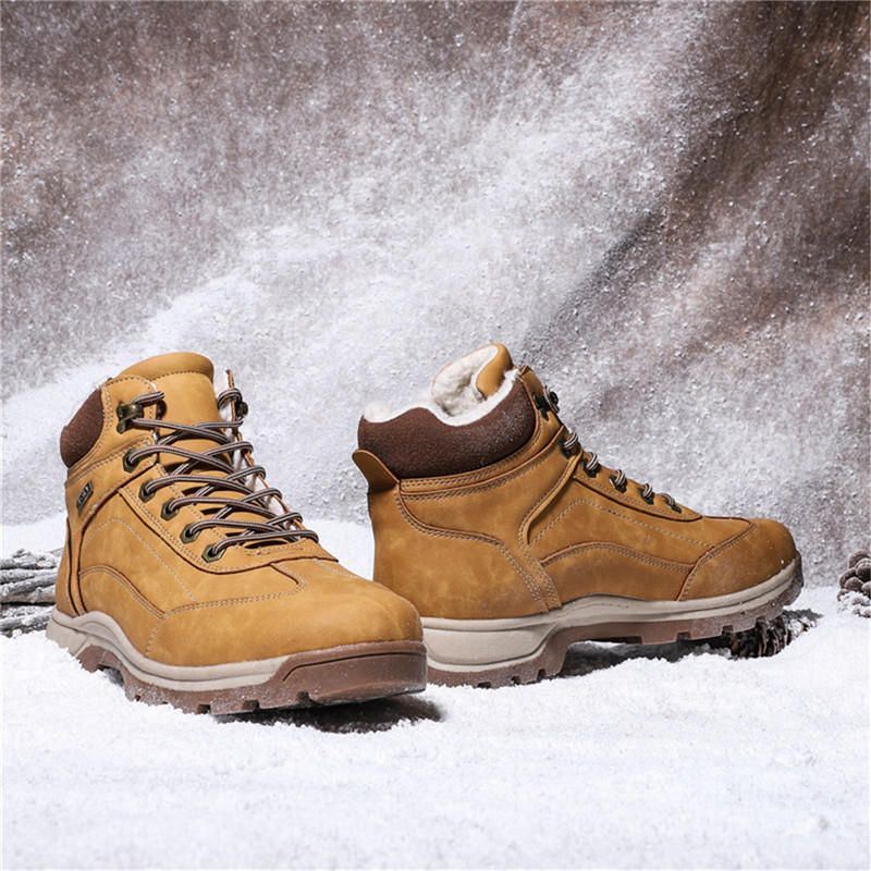 Heren Winter Warm Pluche Voering Casual Soft Outdoor Snowboots