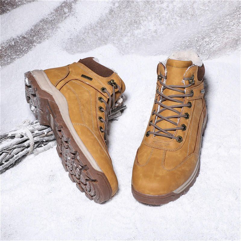 Heren Winter Warm Pluche Voering Casual Soft Outdoor Snowboots