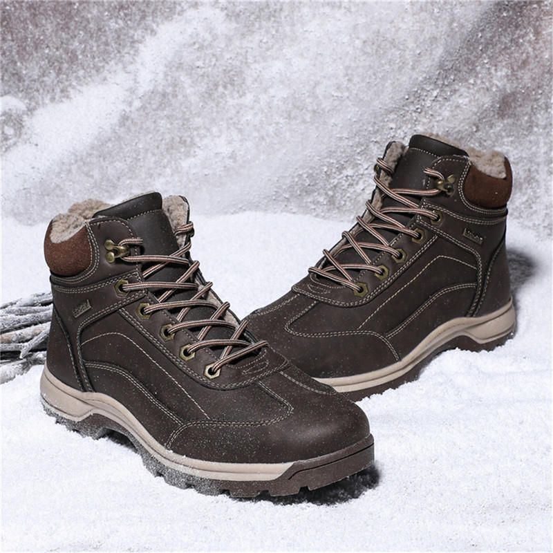 Heren Winter Warm Pluche Voering Casual Soft Outdoor Snowboots