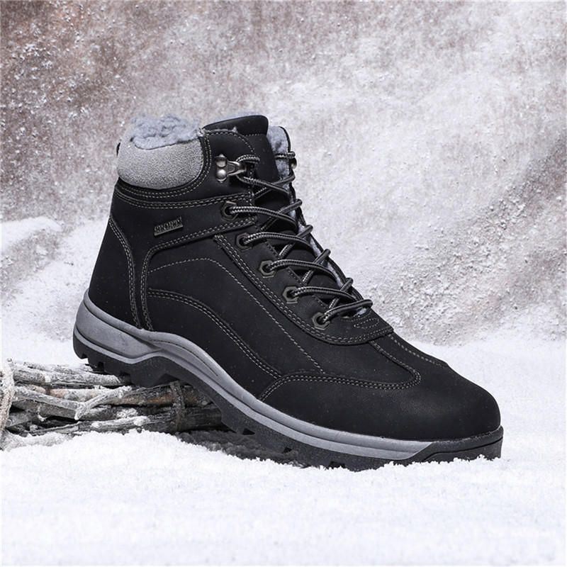 Heren Winter Warm Pluche Voering Casual Soft Outdoor Snowboots