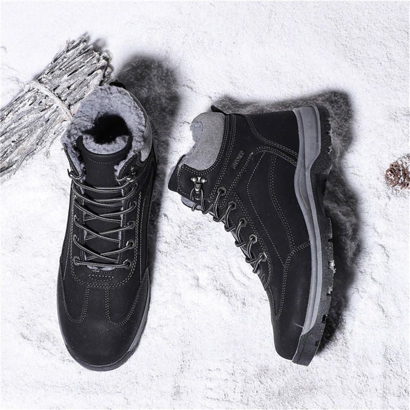 Heren Winter Warm Pluche Voering Casual Soft Outdoor Snowboots