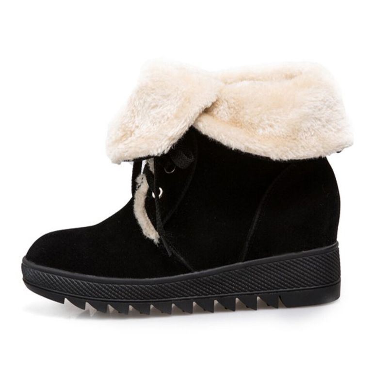 Plus Size Dames Casual Warm Antislip Veterschoenen Dikke Zool Snowboots