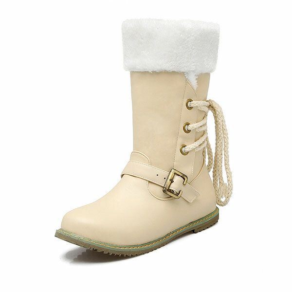 Plus Size Winter Dames Houd Warm Big Size Casual Outdoor Pluche Snowboots