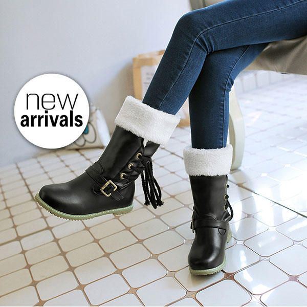 Plus Size Winter Dames Houd Warm Big Size Casual Outdoor Pluche Snowboots