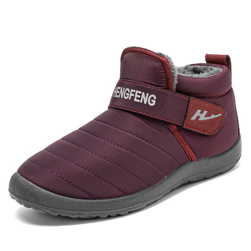 Warm Gevoerde Klittenband Voor Dames Plus Fluwelen Antislip Snowboots