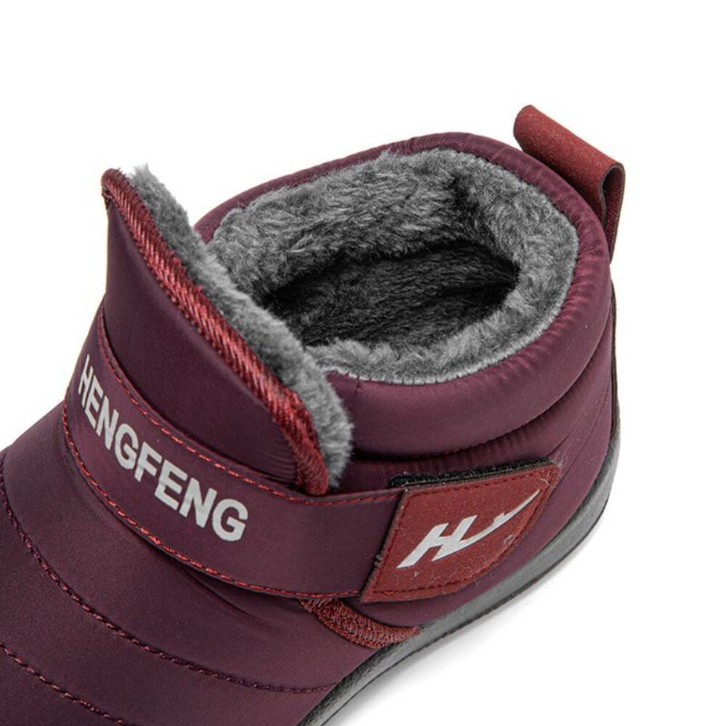 Warm Gevoerde Klittenband Voor Dames Plus Fluwelen Antislip Snowboots