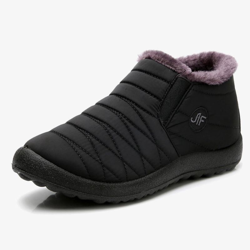 Warme Pluche Voering Dames Snowboots Van Waterdichte Stof