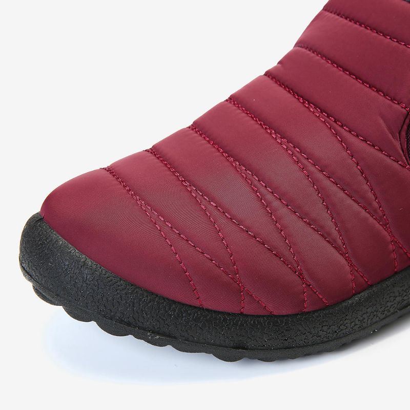 Warme Pluche Voering Dames Snowboots Van Waterdichte Stof