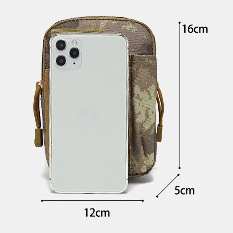 Heren Camoufleert Grote Capaciteit Waterdichte 6 Inch Telefoontas Outdoor Sport Heuptas Tactische Tas