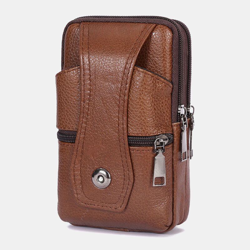 Heren Duurzame Flap Magnetische Knop Ontwerp Heuptas Ademende Smaakloze Heuptas 6.5 Inch Telefoontas Crossbody Tassen Met Schouderriem