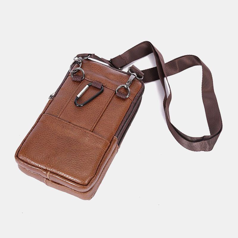 Heren Duurzame Flap Magnetische Knop Ontwerp Heuptas Ademende Smaakloze Heuptas 6.5 Inch Telefoontas Crossbody Tassen Met Schouderriem