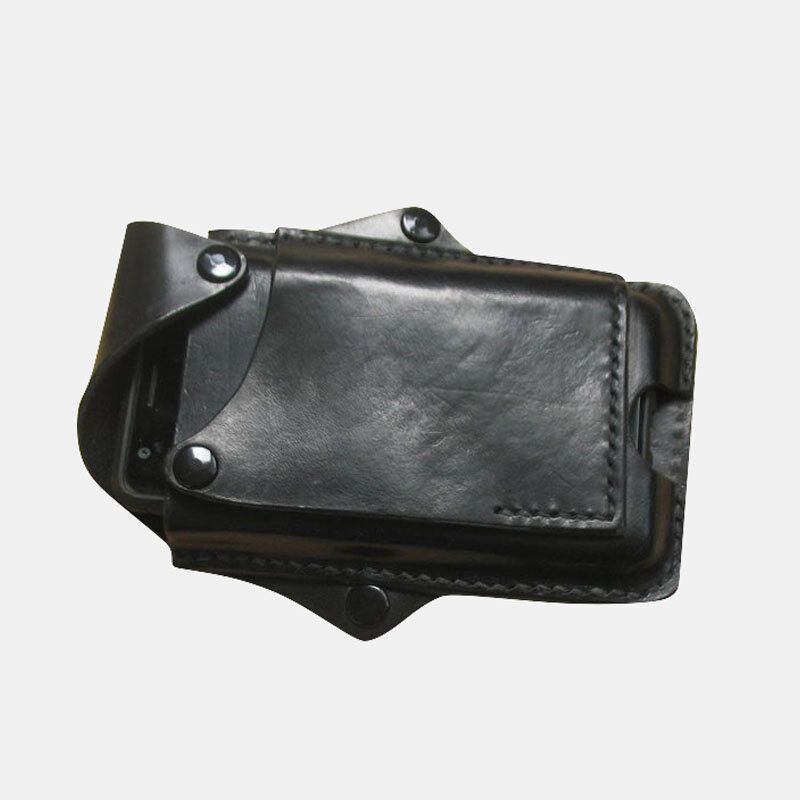 Heren Edc 6.3 Inch Lederen Telefoon Tas Case Belt Bag