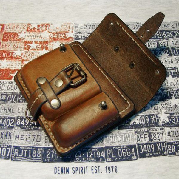 Heren Lederen 4 Card Case Zakmes Heuptas Hip Bum Bag Utility Travel Belt Schede: