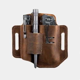 Heren Lederen Edc Riemlus Taille Multitool Schede Riemtas