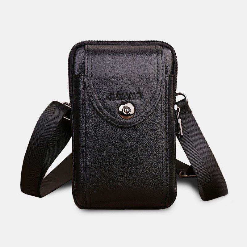 Heren Lederen Heuptas Crossbody Tas 6 Inch Telefoontas Heuptas Heuptas: