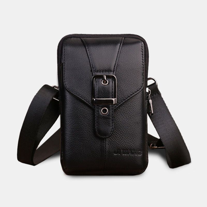 Heren Lederen Heuptas Crossbody Tas 6 Inch Telefoontas Heuptas Heuptas: