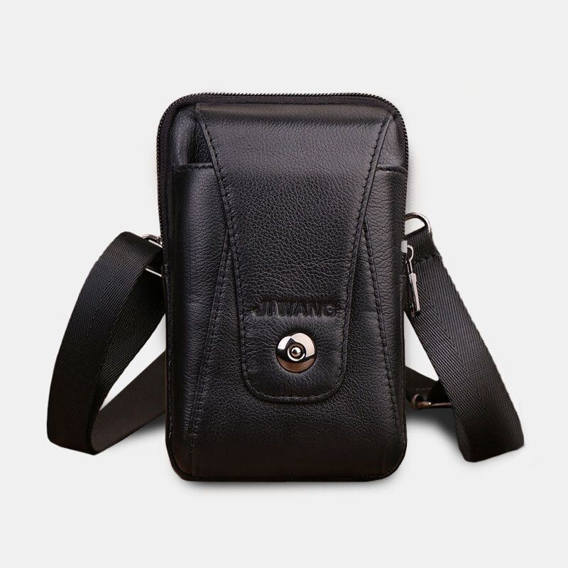 Heren Lederen Heuptas Crossbody Tas 6 Inch Telefoontas Heuptas Heuptas: