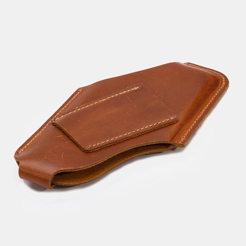 Heren Lederen Heuptasje 4.7inch ~ 6.5 Inch Telefoon Tas Heuptas Gemakkelijk Carry Edc Tas Voor Outdoor