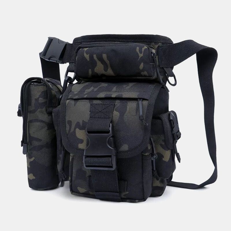 Heren Nylon Camouflage Tactisch Rijden Vissen Outdoor Tool Apparatuur Opbergtas Beenzak Heuptas