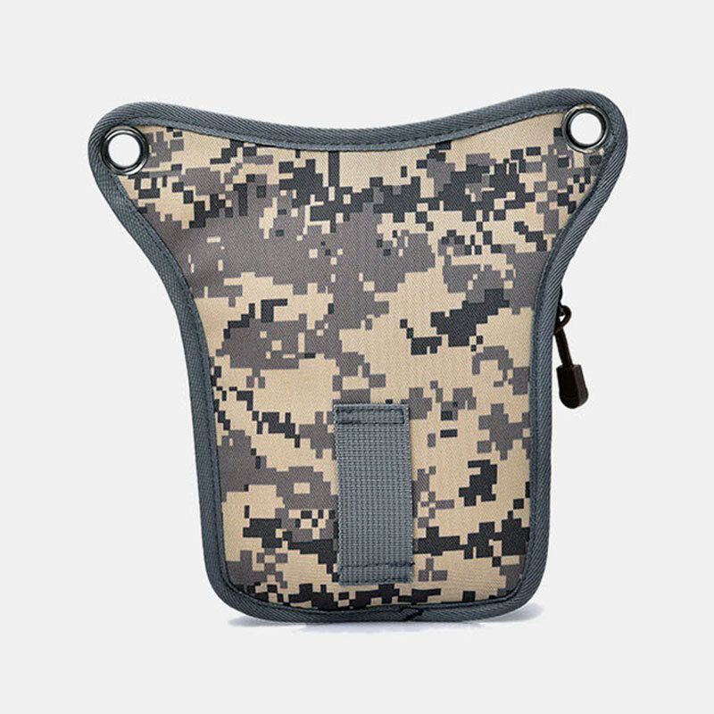 Heren Nylon Camouflage Tactische Outdoor Sport Multifunctionele Waterdichte Heuptas Beenzak Schoudertas Voor Rijden