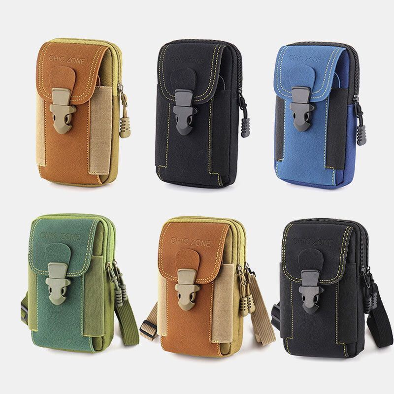 Heren Oxford Doek Multi-carry Mini Heuptas Heuptas Heuptasje Tactische Tas Telefoon Tas: