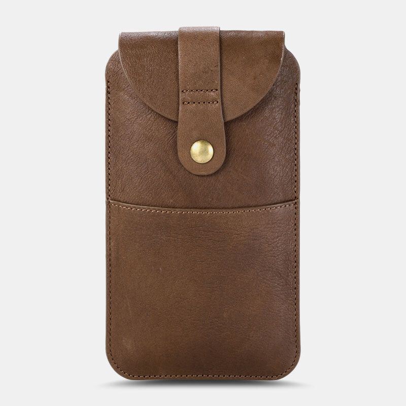 Heren Vintage Lederen Lange Telefoon Tas Heuptas Heuptas