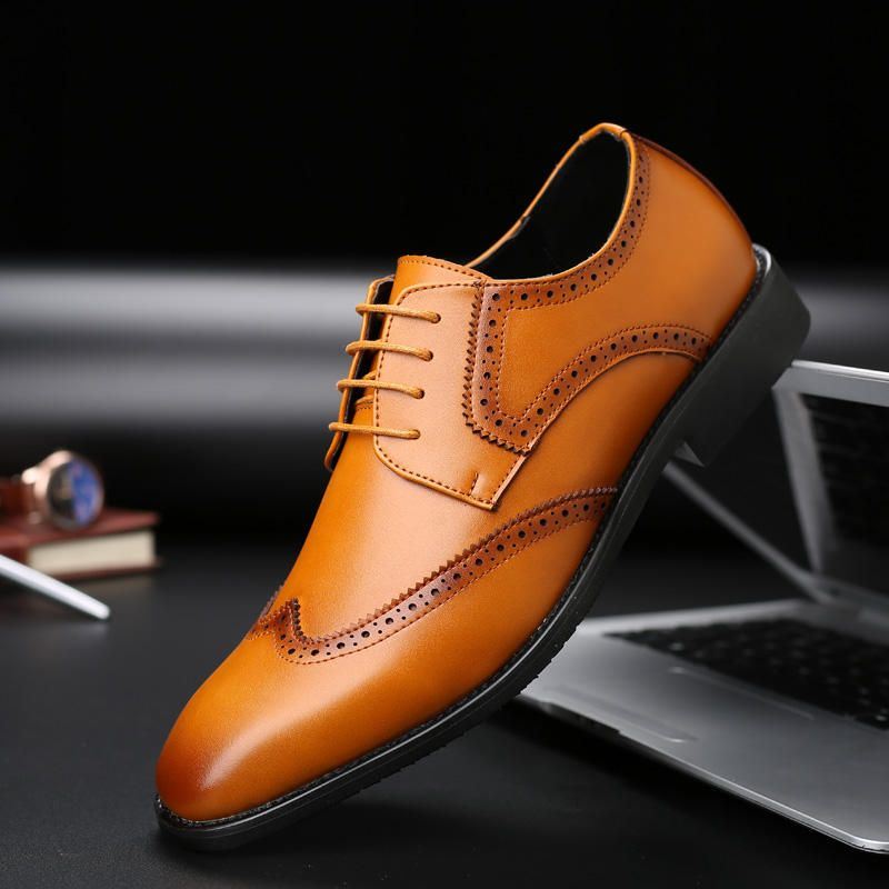 Big Size Heren Brogue Oxfords Normale Zakelijke Kleding Schoenen