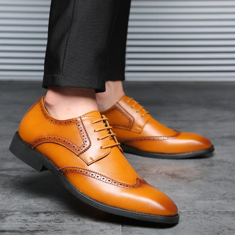 Big Size Heren Brogue Oxfords Normale Zakelijke Kleding Schoenen