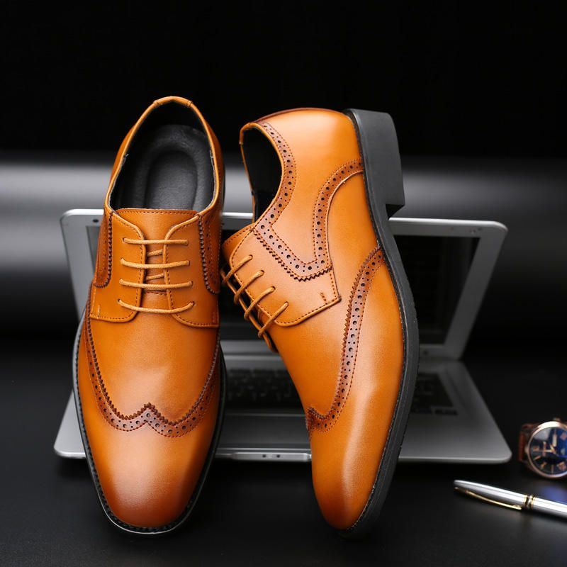 Big Size Heren Brogue Oxfords Normale Zakelijke Kleding Schoenen