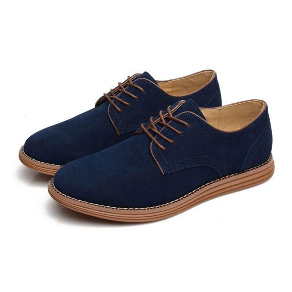 Big Size Nieuwe Herfst Heren Lace Up Casual Platte Suède Sportschoenen