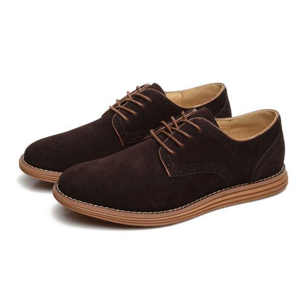 Big Size Nieuwe Herfst Heren Lace Up Casual Platte Suède Sportschoenen