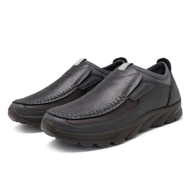 Casual Comfortabele Zachte Moc-toe Instappers Van Leer Voor Heren