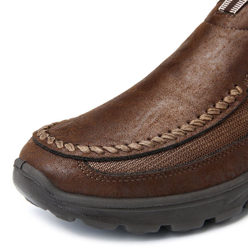 Casual Comfortabele Zachte Moc-toe Instappers Van Leer Voor Heren