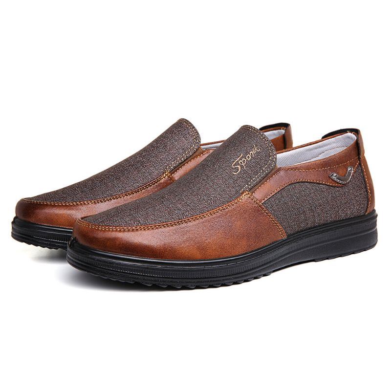 Grote Maat Heren Casual Lichtgewicht Comfortabele Slip-on Oxfords