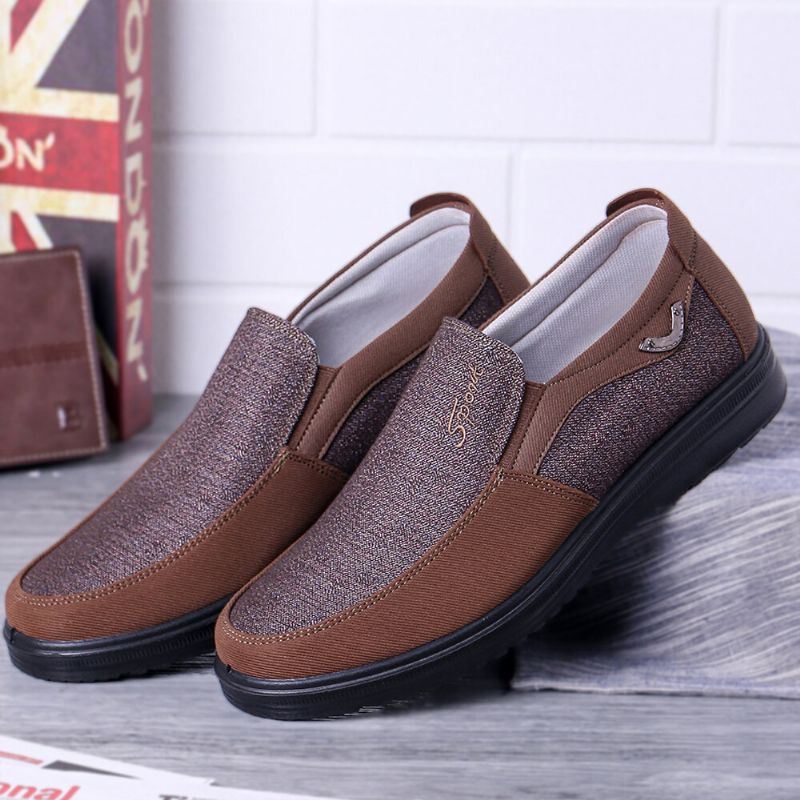 Grote Maat Heren Casual Lichtgewicht Comfortabele Slip-on Oxfords