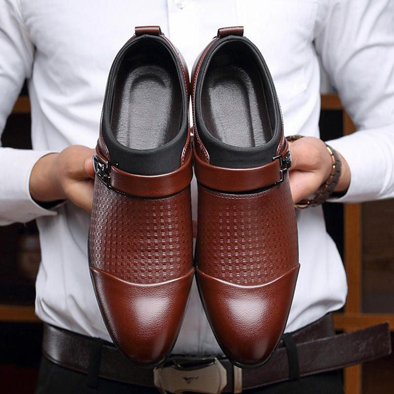 Grote Maat Heren Lederen Casual Zakelijke Formele Oxfords