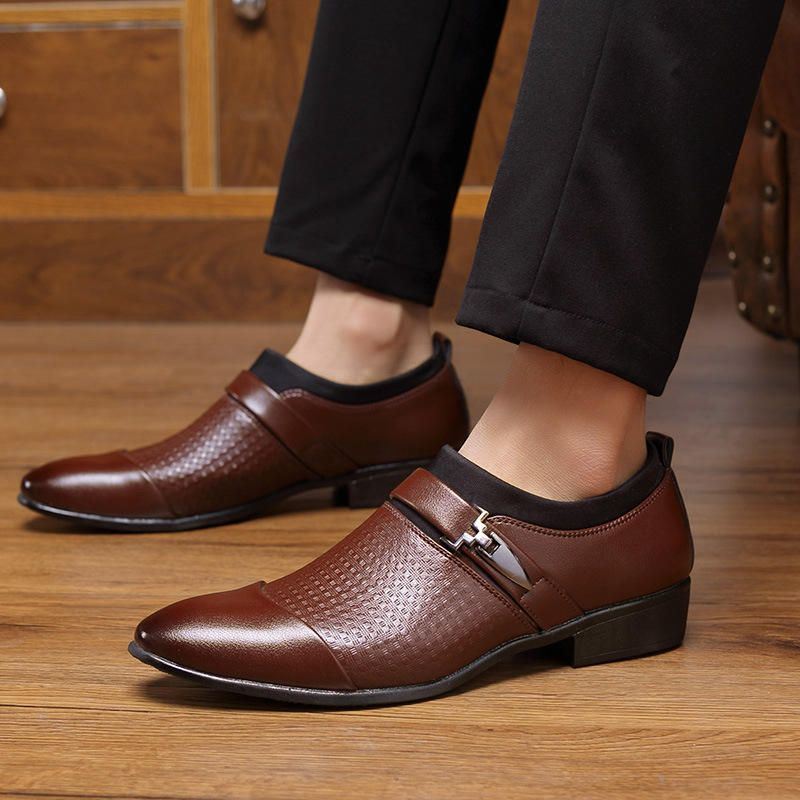 Grote Maat Heren Lederen Casual Zakelijke Formele Oxfords