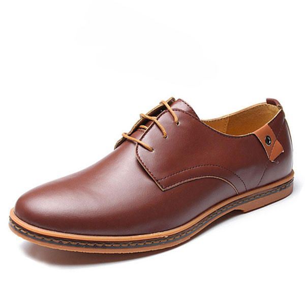 Grote Maat Heren Zakelijke Schoenen Platte Casual Zachte Oxfords Schoenen