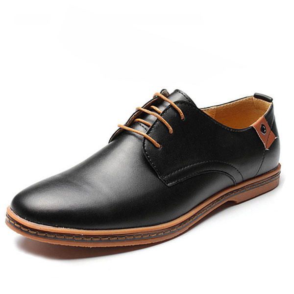 Grote Maat Heren Zakelijke Schoenen Platte Casual Zachte Oxfords Schoenen