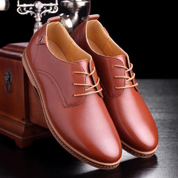 Grote Maat Heren Zakelijke Schoenen Platte Casual Zachte Oxfords Schoenen