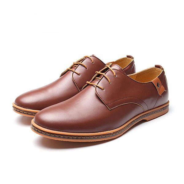 Grote Maat Heren Zakelijke Schoenen Platte Casual Zachte Oxfords Schoenen