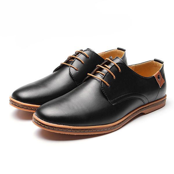 Grote Maat Heren Zakelijke Schoenen Platte Casual Zachte Oxfords Schoenen