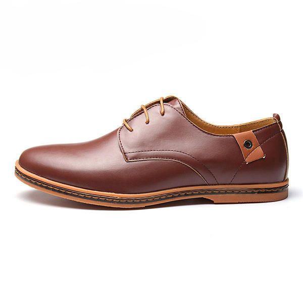 Grote Maat Heren Zakelijke Schoenen Platte Casual Zachte Oxfords Schoenen