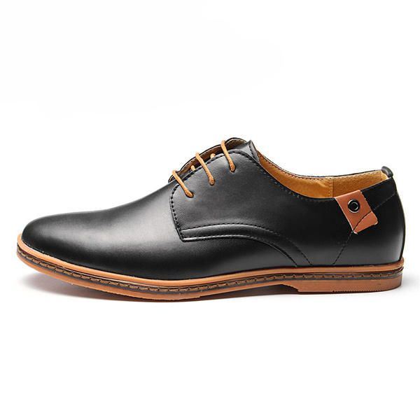 Grote Maat Heren Zakelijke Schoenen Platte Casual Zachte Oxfords Schoenen