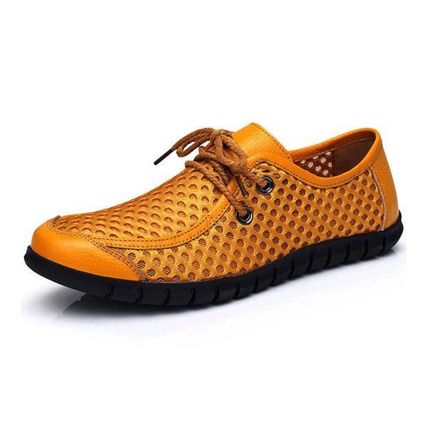 Heren Ademend Mesh Casual Veterschoenen Oxford